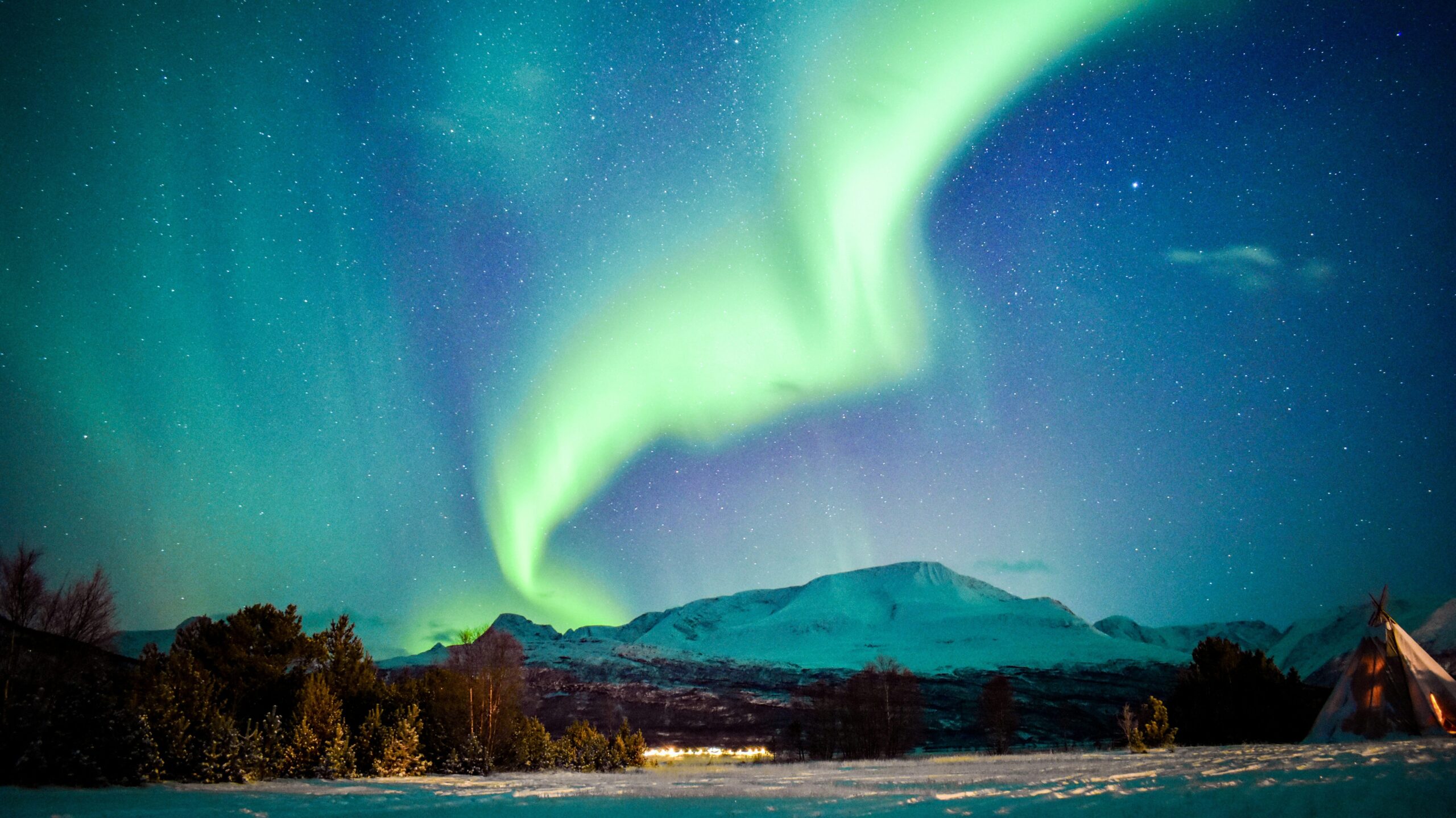 Northern lights on display in Norway.