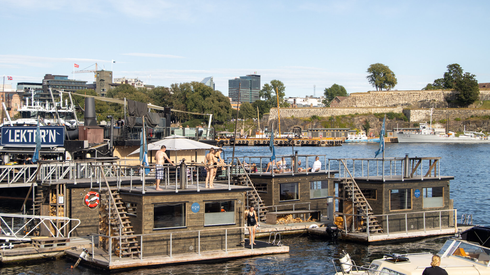 KOK Oslo Weekend | Krista the Explorer Wooden floating saunas in Oslo.