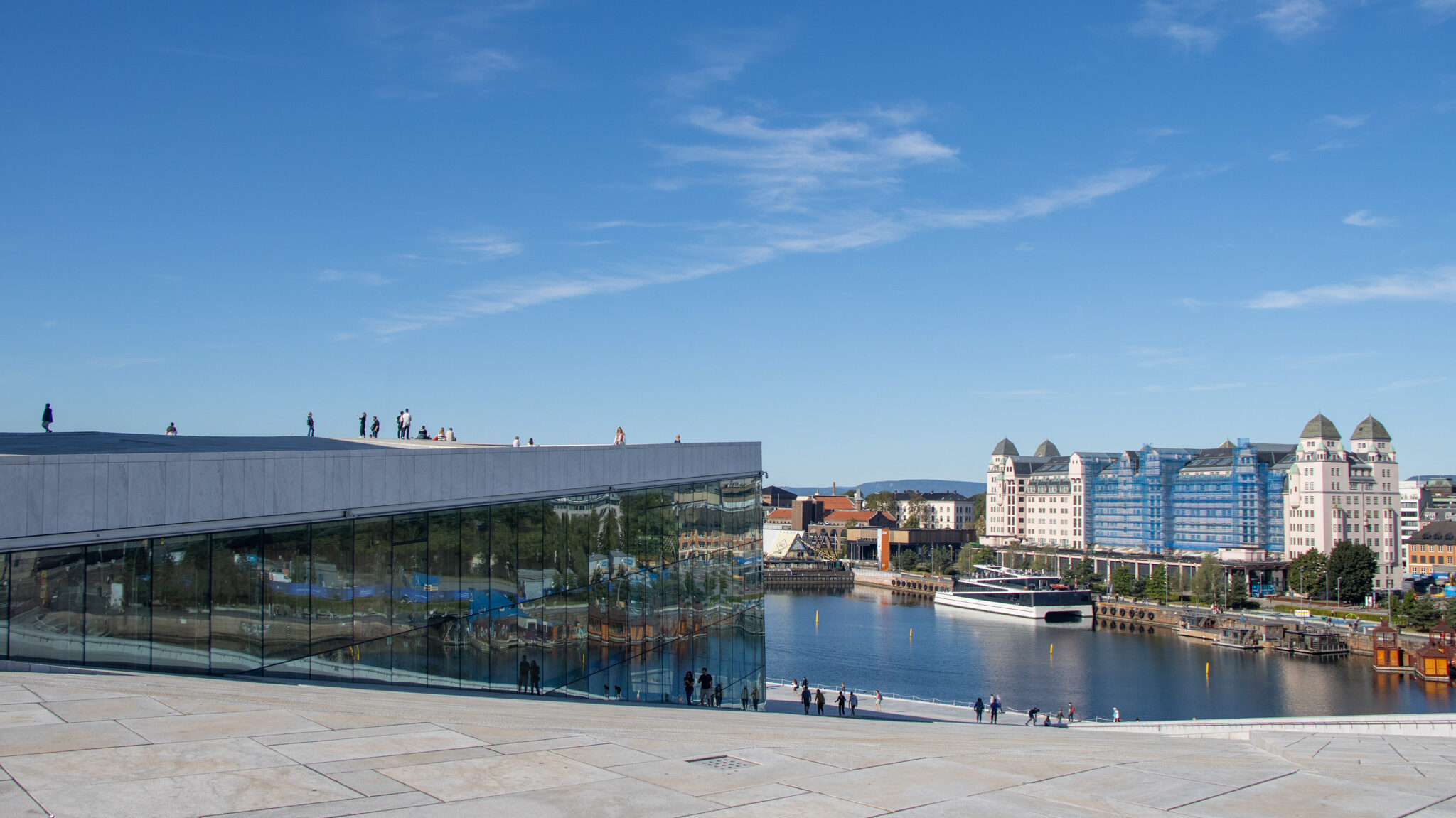 Opera Oslo Weekend | Krista the Explorer Roof of the Oslo Opera House on sunny day.