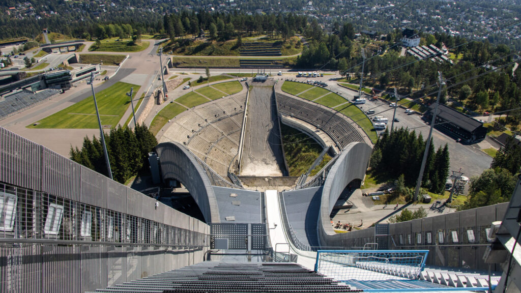 Ski Oslo Weekend | Krista the Explorer View of ski jump in Oslo.