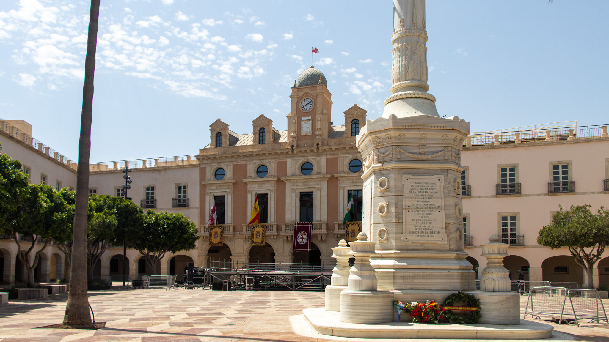 Historic plaza in the centre of Almeria.