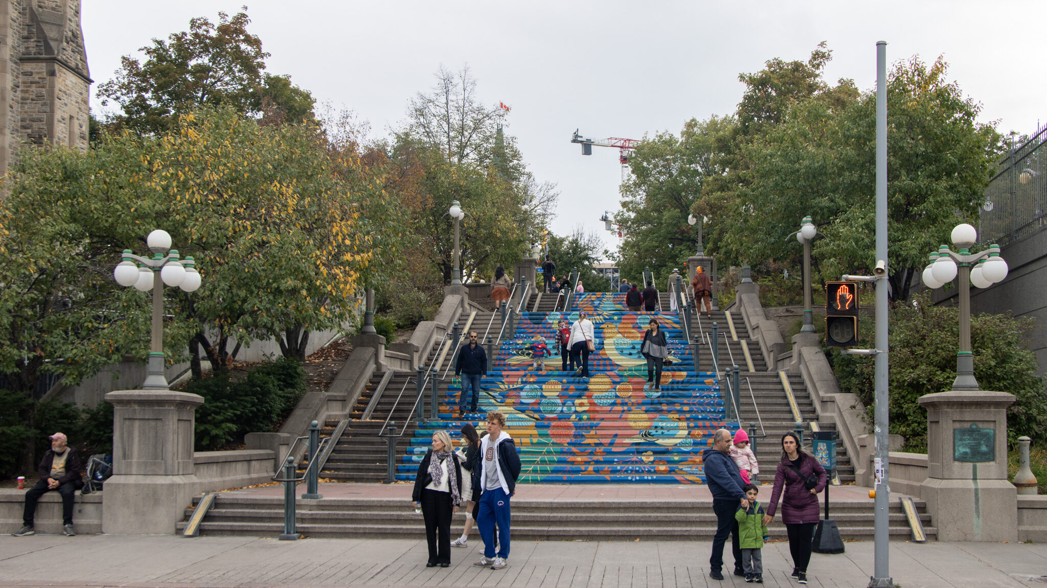Rainbow Steps Ottawa | Krista the Explorer Colourfully painted steps leading up to Parliament Hill.