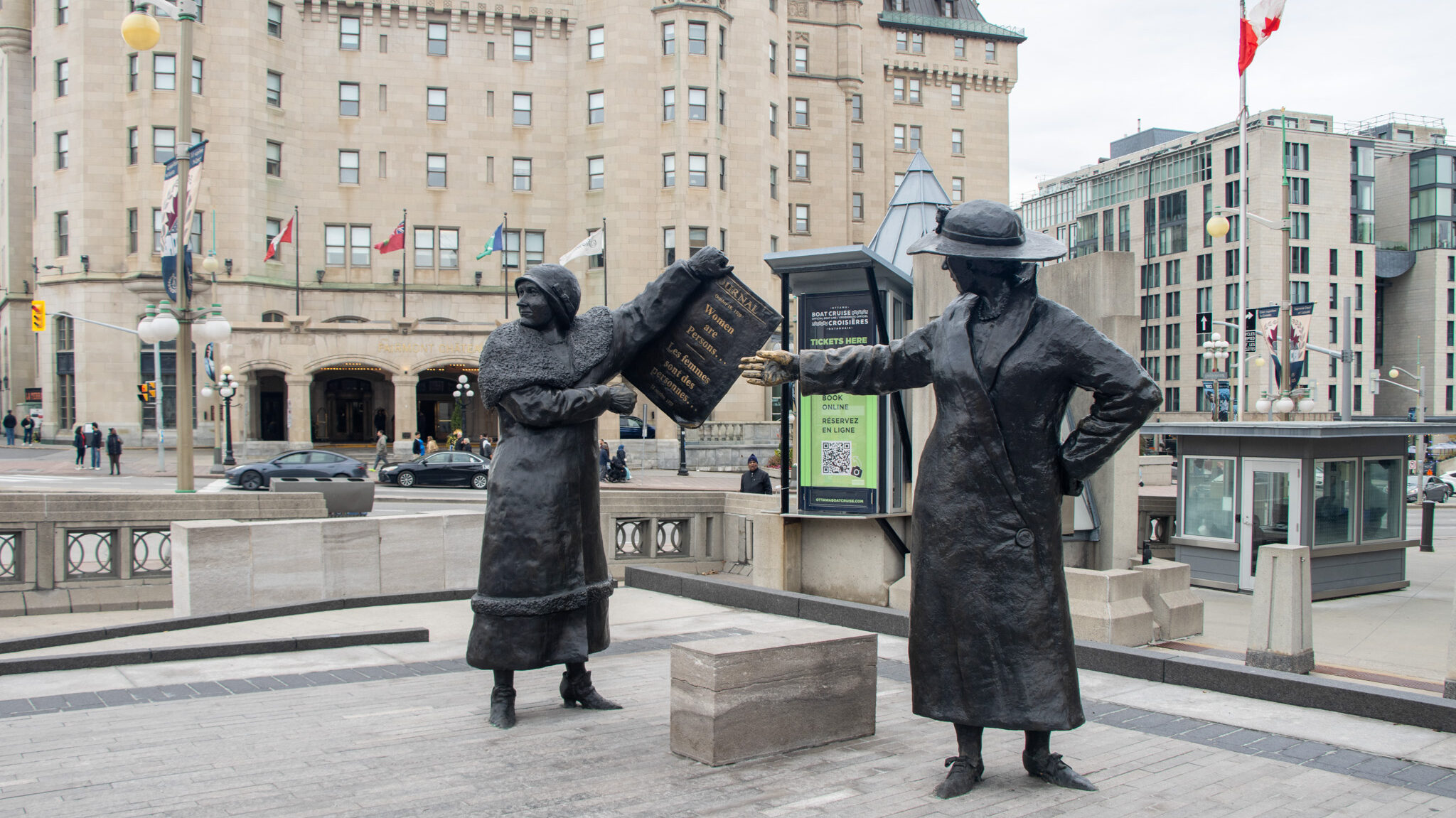 Famous Five Ottawa | Krista the Explorer Statues of two women part of the Famous Five group.