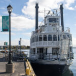Historic steam boat on the water in Kingston.