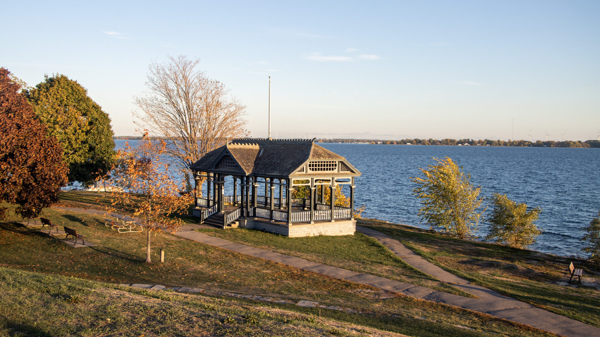 Waterfront Kingston | Krista the Explorer Walking trail along waterfront in Kingston at sunset.