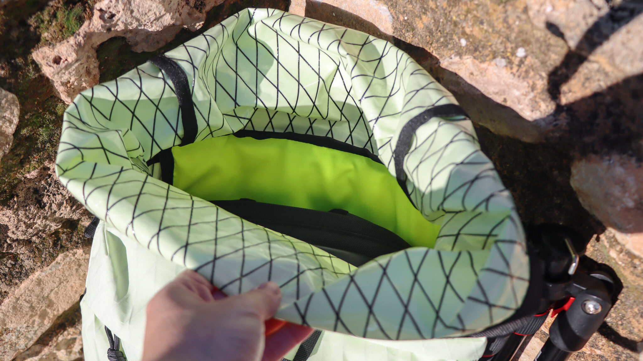 Troubadour Backpacks | Krista the Explorer Hand opening backpack made from old sails.