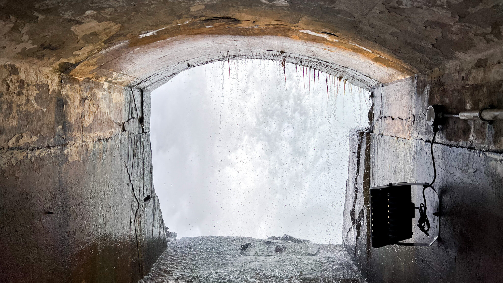 Journey Behind the Falls Niagara | Krista the Explorer Tunnel ending behind Niagara Falls.