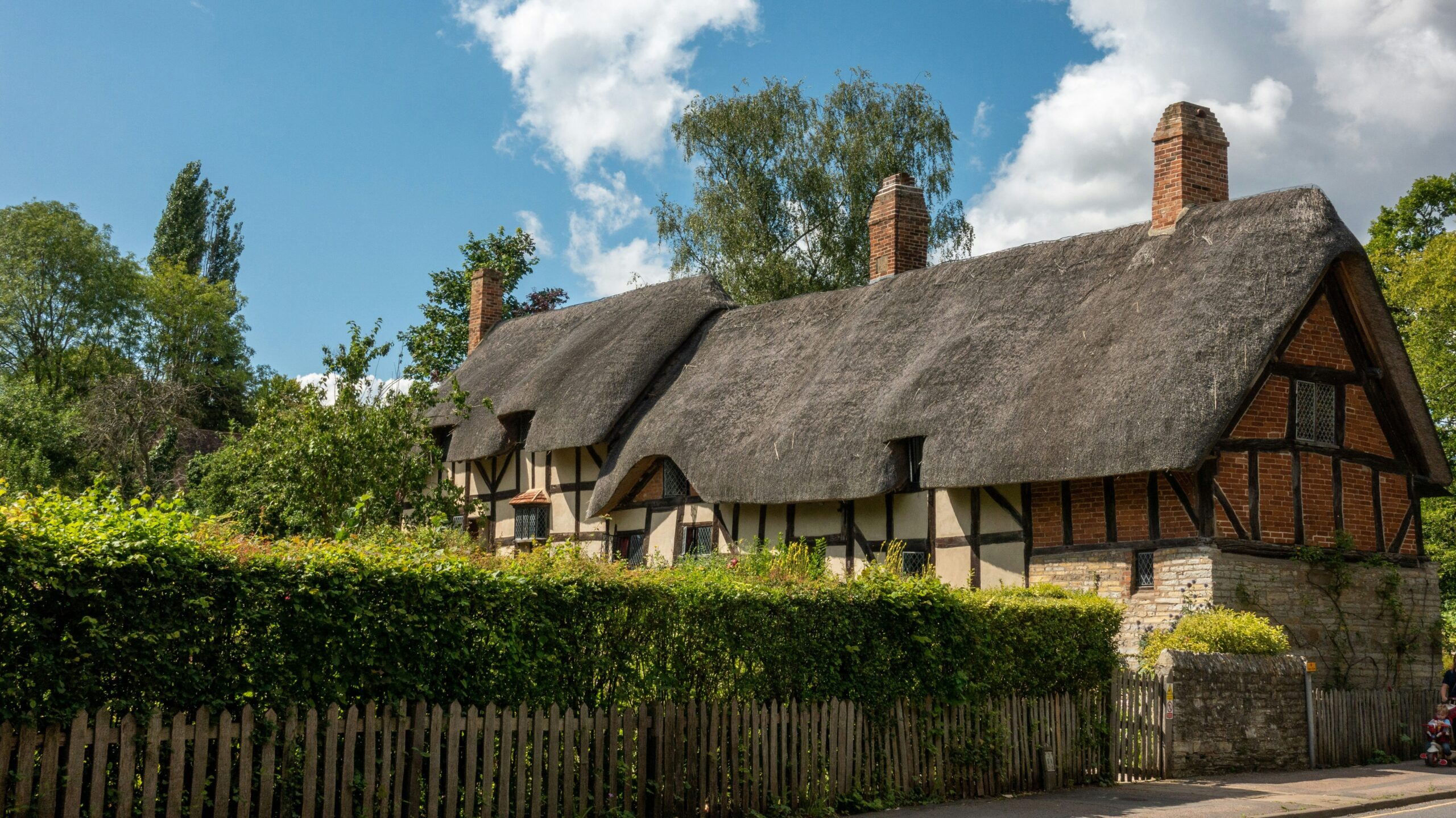 Historic cottage in the English town of Stratford-Upon-Avon.