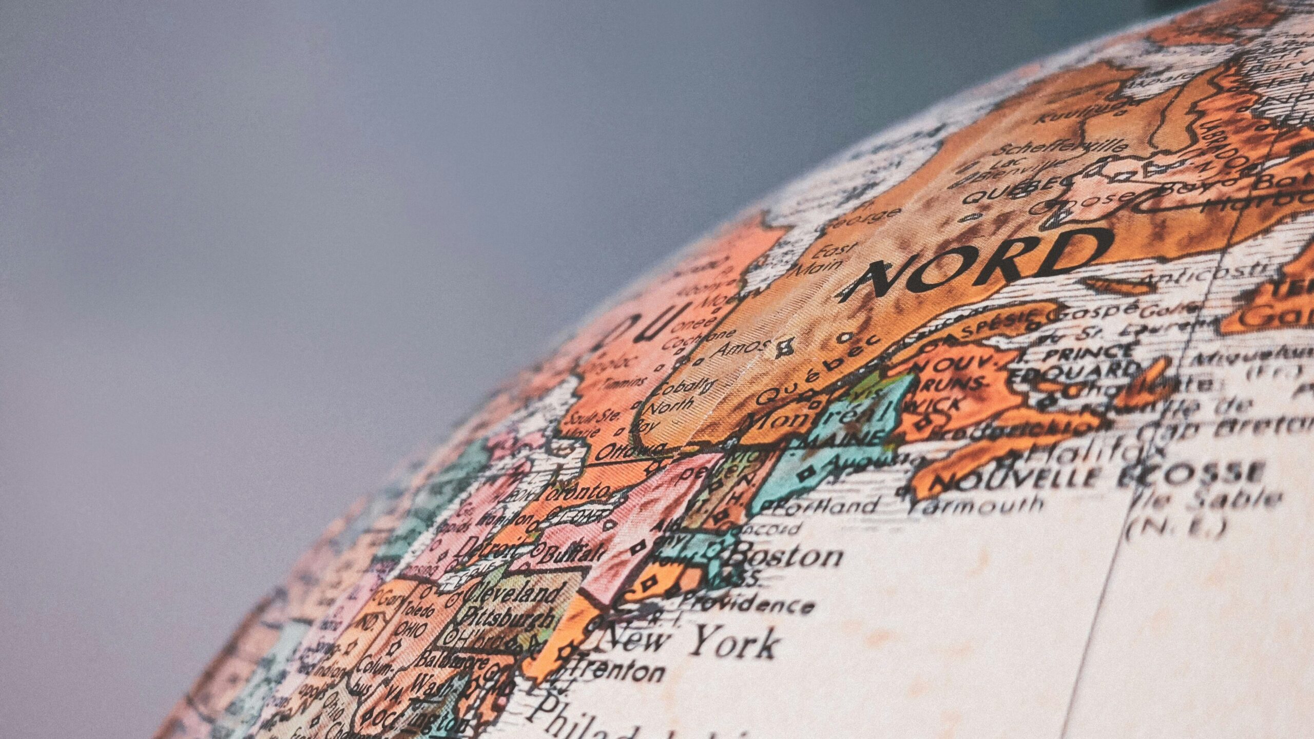 AI Globe | Krista the Explorer Light coloured globe showing North America.