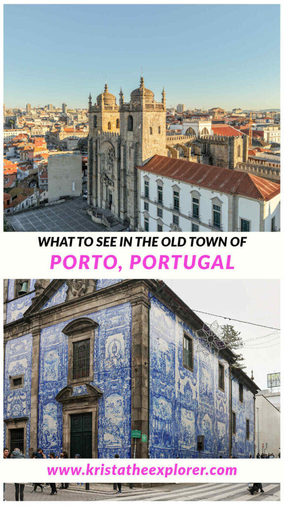 Porto | Krista the Explorer View of Porto Cathedral and chapel with tiles outside.