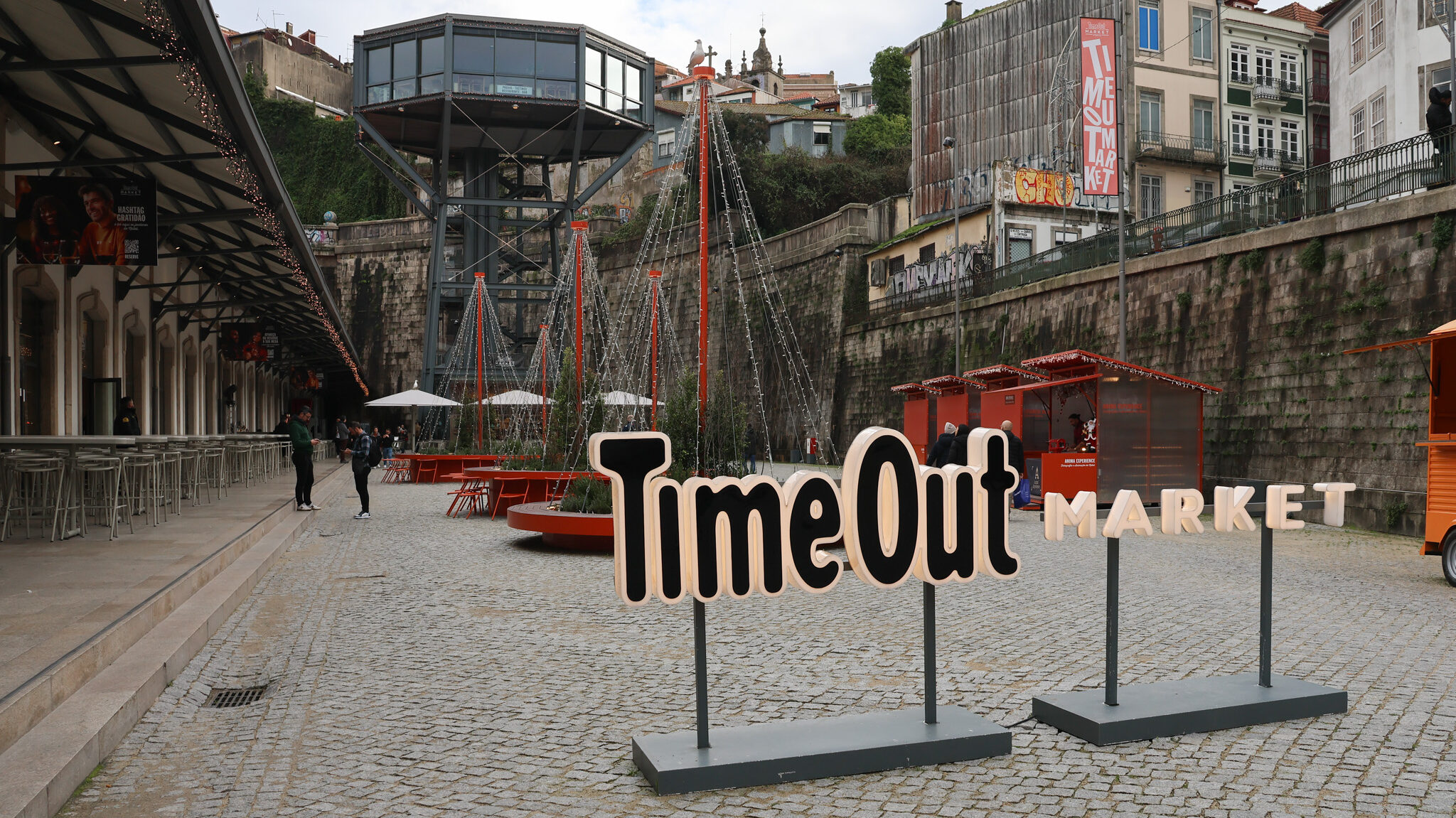 Time Out Market Porto | Krista the Explorer Outside of food market in Porto.