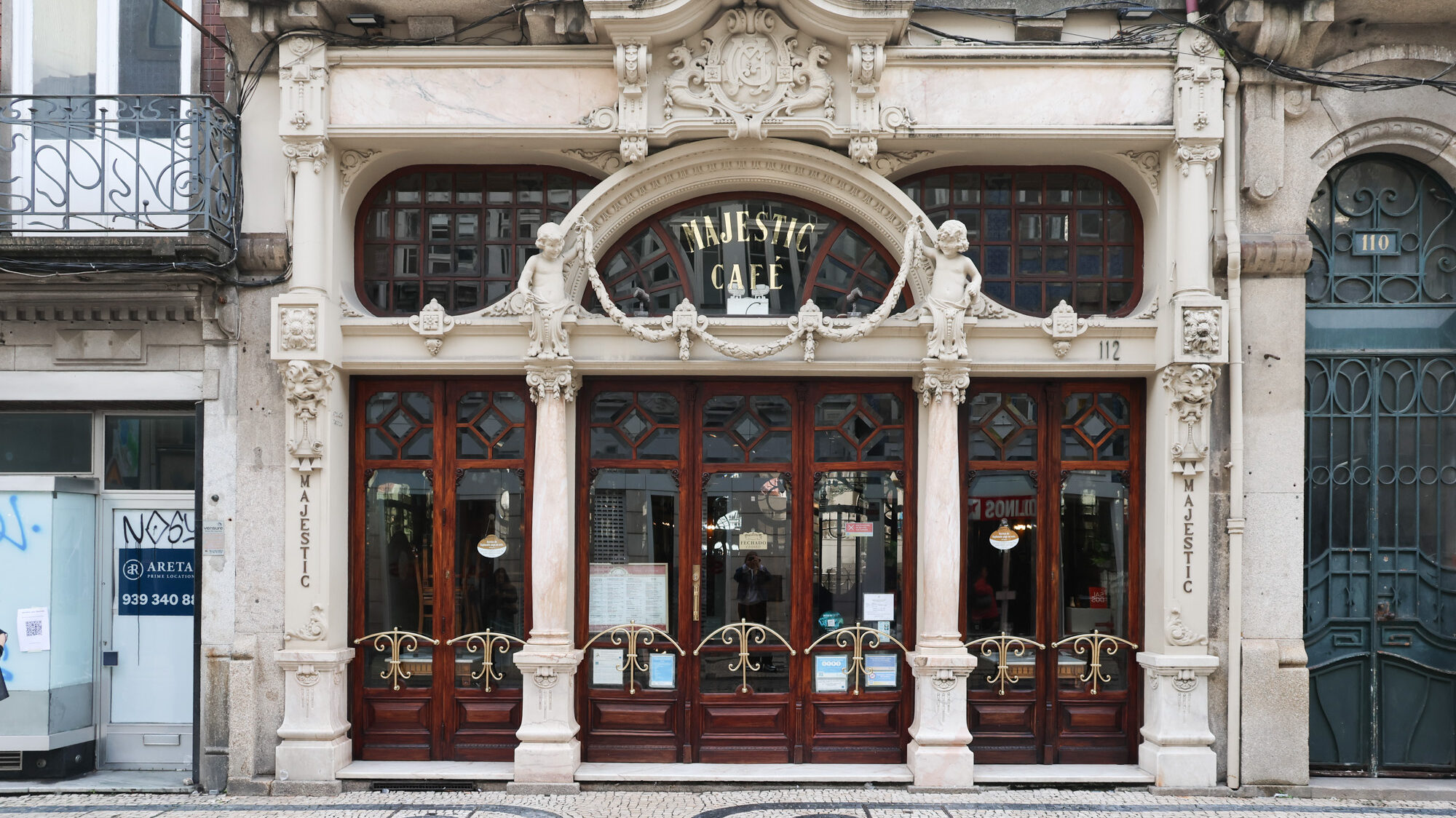 Majestic Cafe Porto | Krista the Explorer Exterior of old cafe in Porto old town.