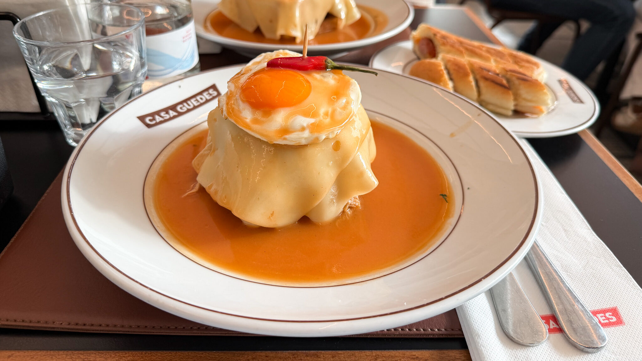 Traditional Portuguese dish with egg on top.