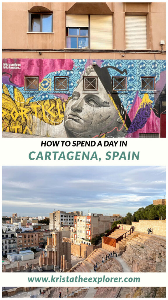 Cartagena | Krista the Explorer Colourful street art and view of Roman theatre.