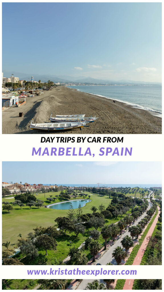 Marbella | Krista the Explorer View of beach near sunrise and road next to golf course.