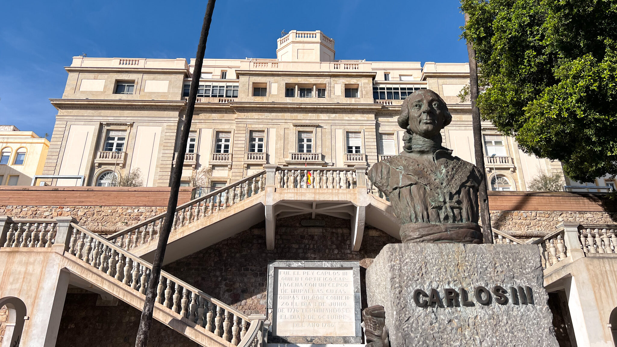 Muralla del Mar Cartagena | Krista the Explorer Building sitting above historic city walls.