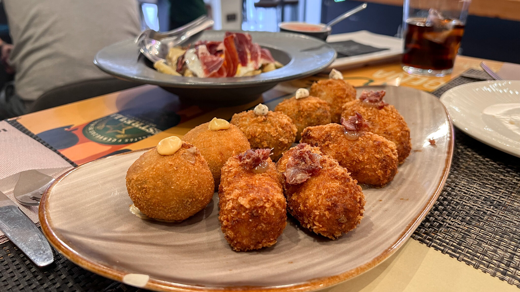 La Cartela Cartagena | Krista the Explorer Plate of fresh croquettes on plate in restaurant.