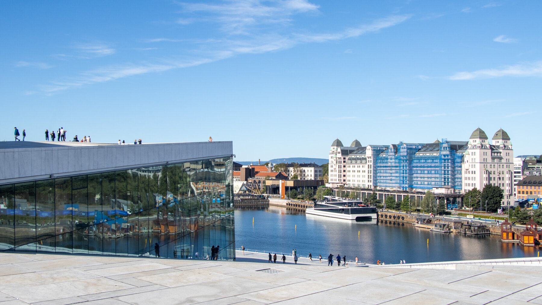 Oslo Opera House | Krista the Explorer View of Oslo from the top of the opera house.