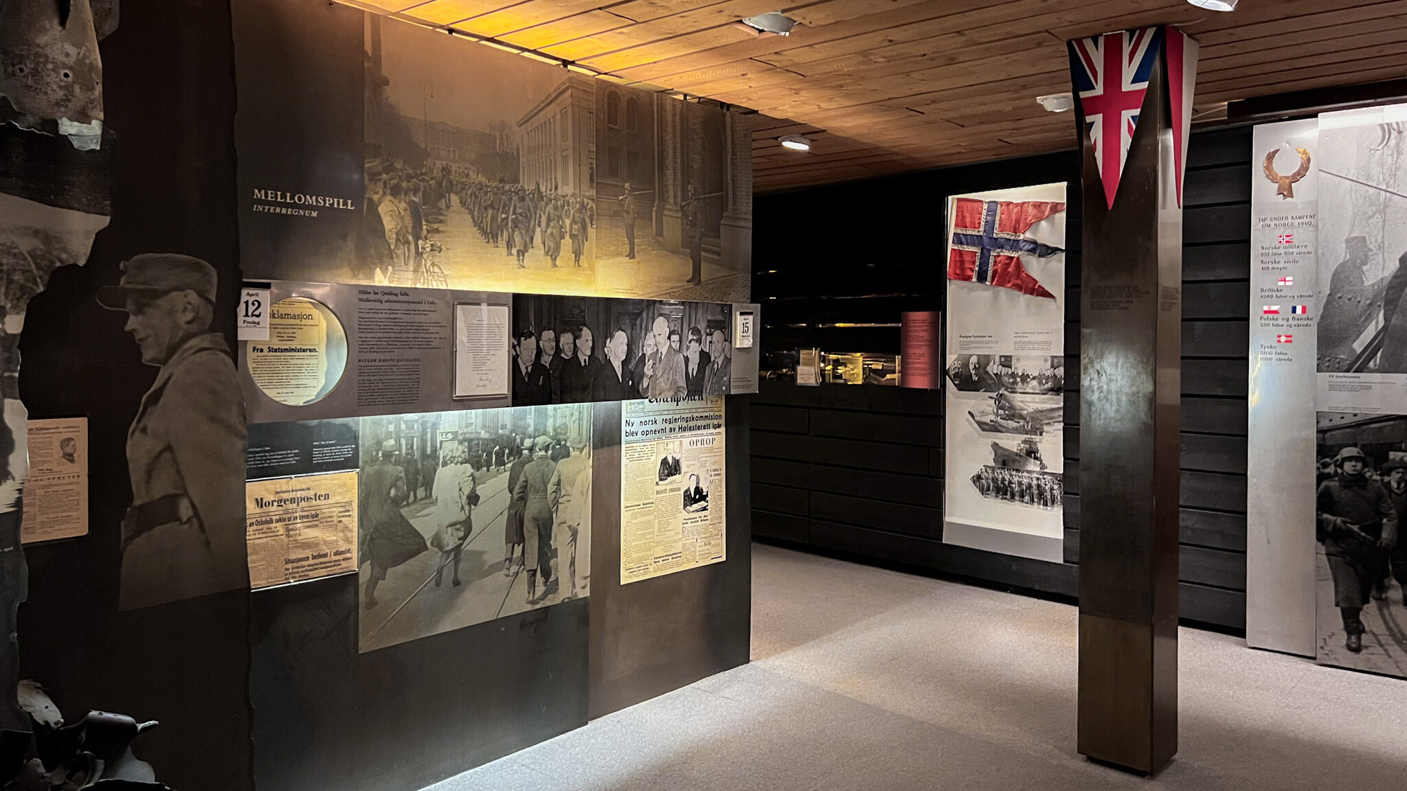 Norways Resistance Museum Oslo | Krista the Explorer Interior of resistance museum in Oslo.