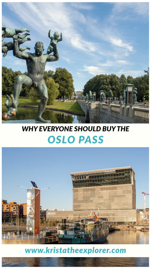 Oslo | Krista the Explorer Iron sculptures in park and new museum building.