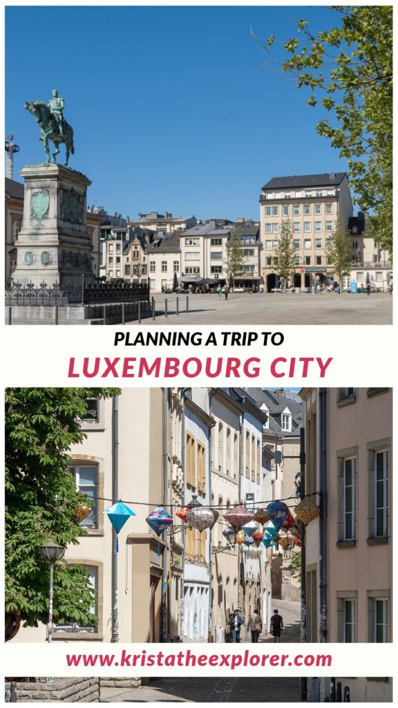 Luxembourg | Krista the Explorer Square in old town and street with decorations.