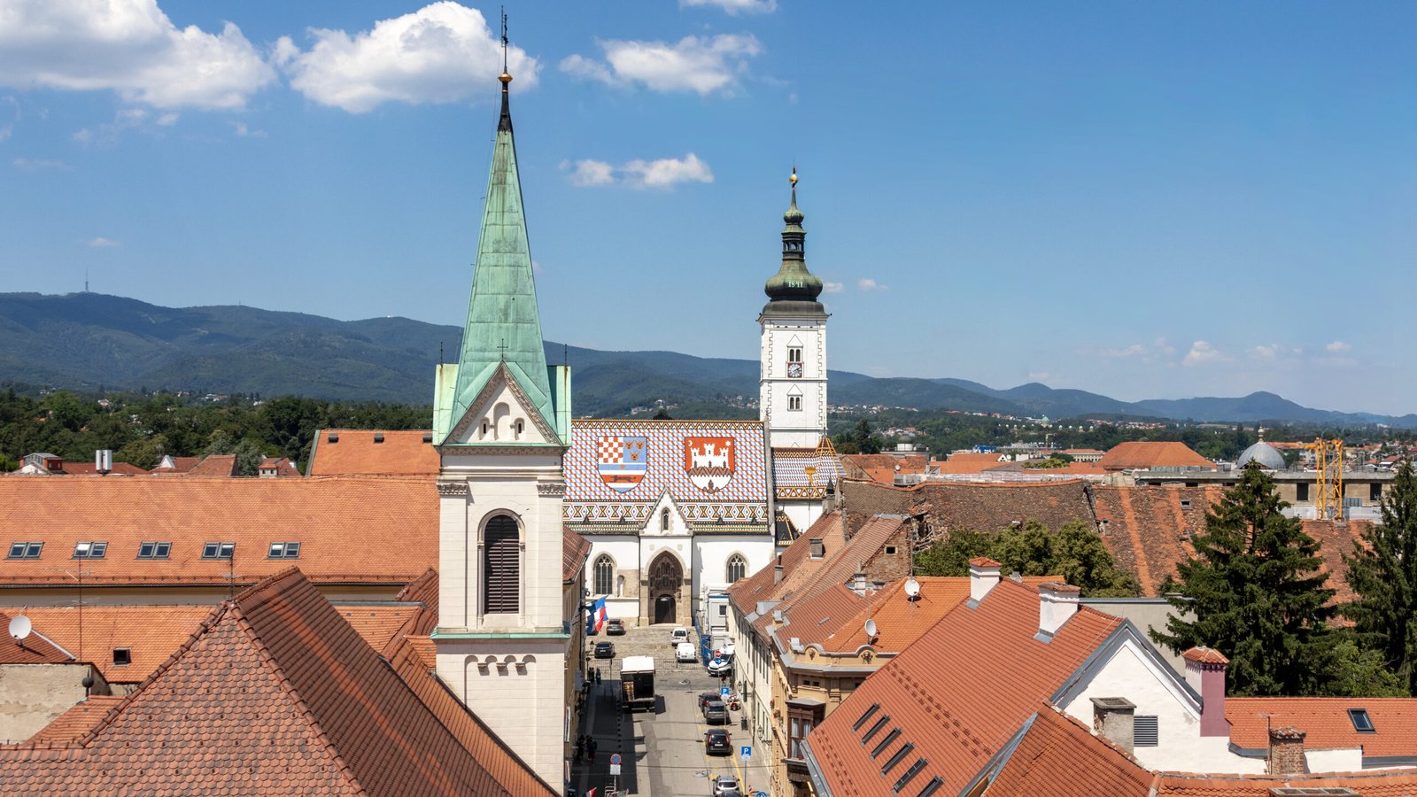 Zagreb Old Town | Krista the Explorer | Krista the Explorer View of Zagreb Old Town from the top of a tower.