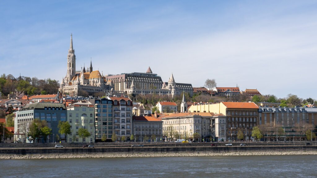 View of Buda Castle across the Danube River.