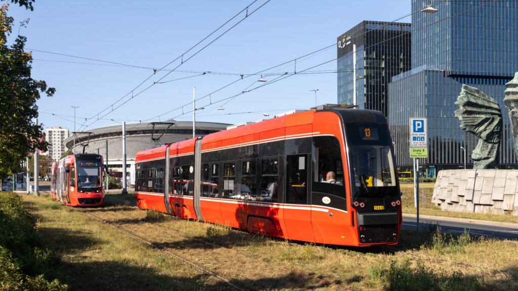 Things to do in Katowice ride on public tram.