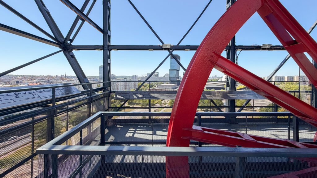 View from a metal observation platform of Katowice.