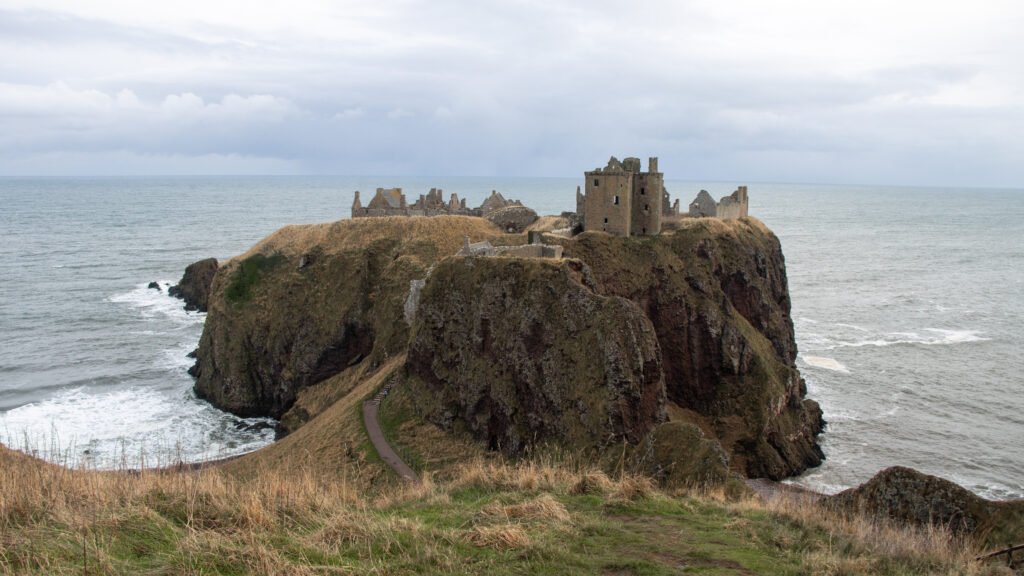 Dunnottar Castle Aberdeen | Krista the Explorer Ruined medieval castle on a cliff overlooking the sea.