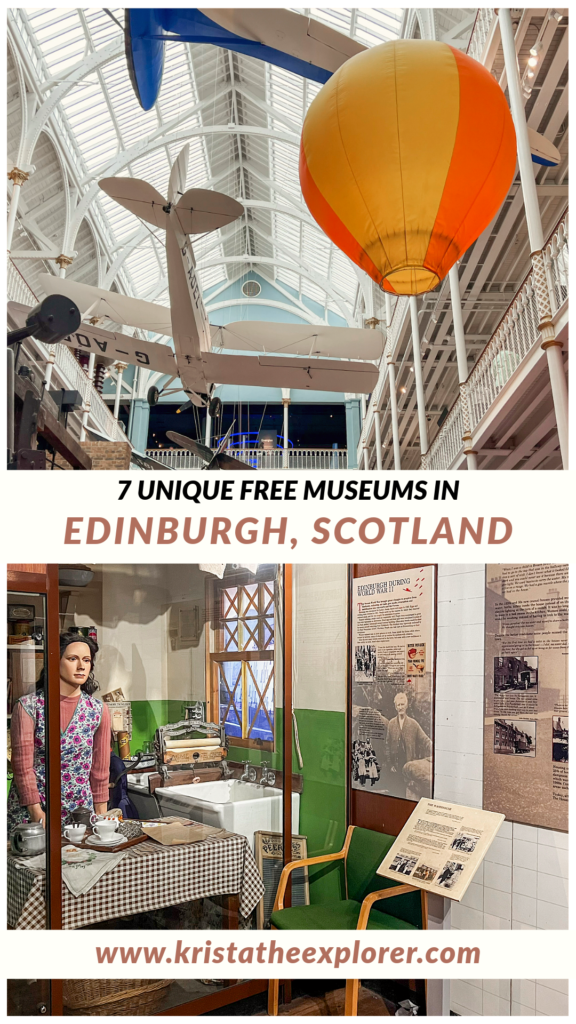 Edinburgh | Krista the Explorer Interior of two free museums in Edinburgh on rainy day.